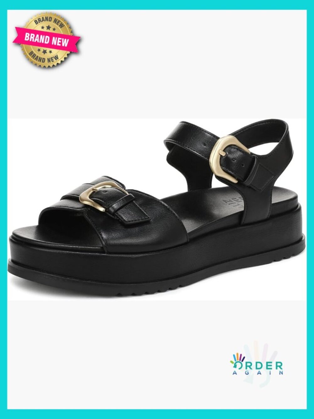 1.75" Heeled Sandals Adjustable Buckles Flatform Comfort Women's Sandals